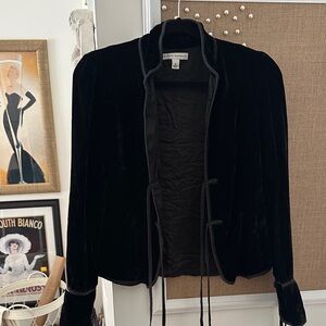 Banana Republic Black Velvet Blazer